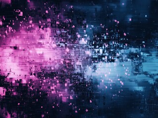 Abstract Digital Art with Purple and Blue Tones