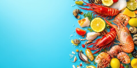 Exquisite Seafood Spread Banner