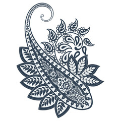 Paisley vector isolated pattern. Damask style Vintage illustration