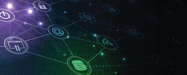 Cyber security technology concept and virus protection