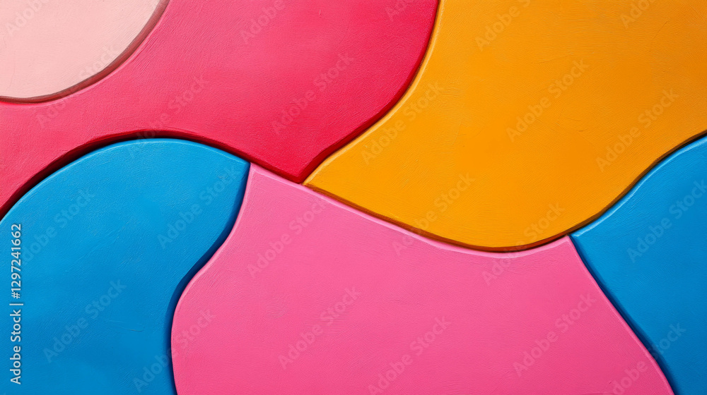 Poster colorful abstract clay texture background with hand painted patterns for creative design