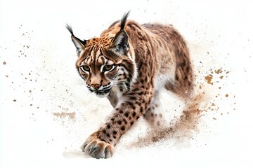 Fototapeta premium Cat is walking through the sand