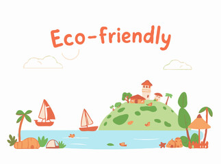 Eco-Friendly Tourism Concept Vector Art