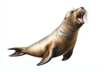 Seal is in the water and is making a loud noise