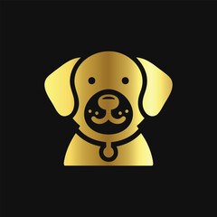 Gold Canine Icon Design
