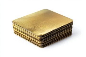 Piled Collection of Plastic Credit Cards on White Background - Finance and Banking Essentials