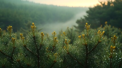 Golden sunrise above forest camping tents high resolution hd picture