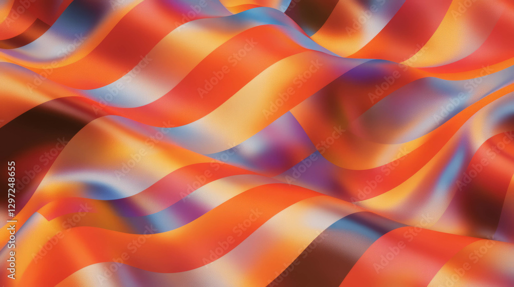 Poster vibrant distorted geometric shapes in a colorful abstract background for creative design