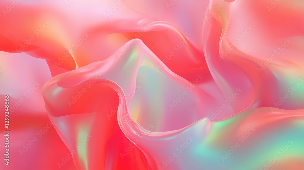 Poster abstract background of distorted geometric shapes and warped vivid colors for creative design