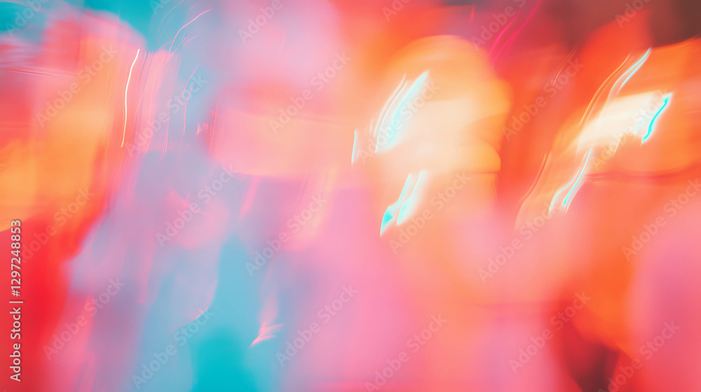 Aufkleber vibrant abstract background with distorted and blurred colorful shapes