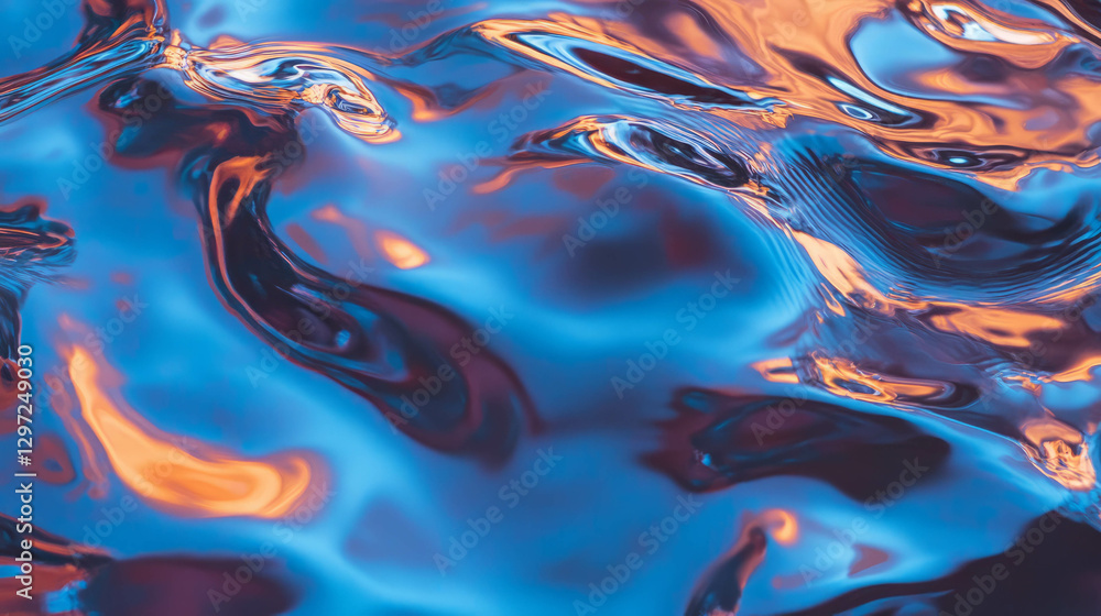 Aufkleber abstract reflection patterns in vibrant puddles for creative background design