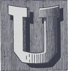 Watercolor alphabet set with flowers Emboidered from A to Z