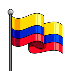 Colombia Flag vector illustration
