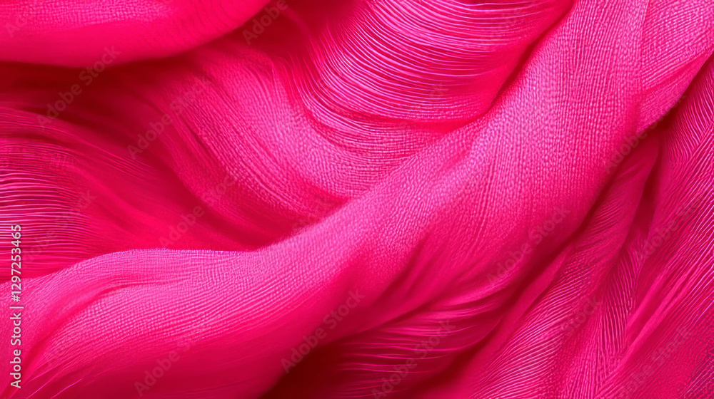 Poster Vibrant fringe fabric texture with flowing patterns for creative design