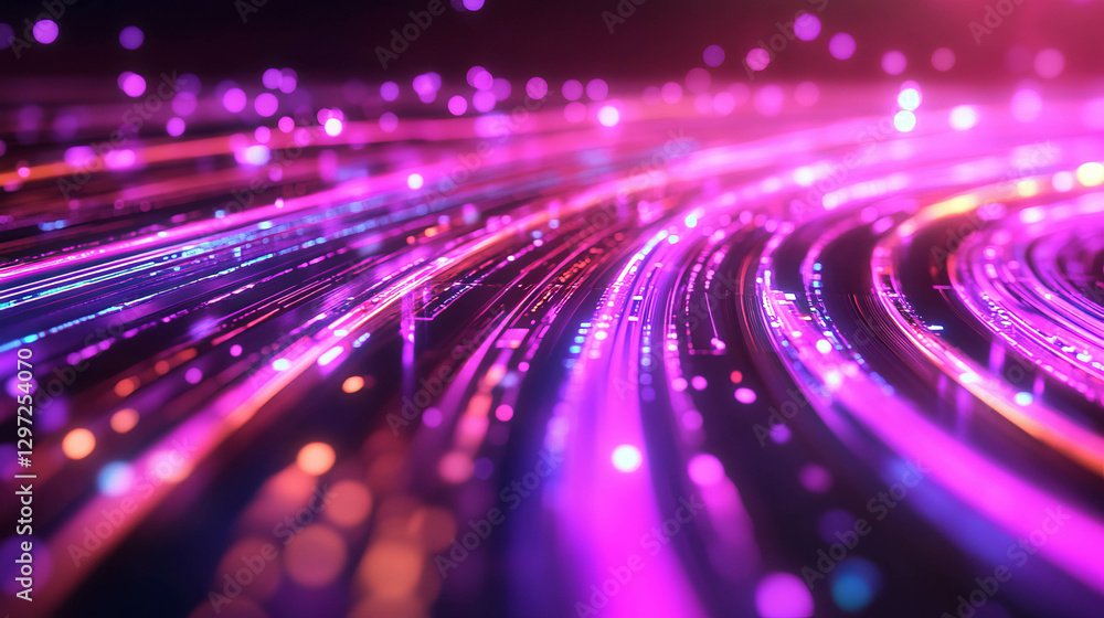Poster futuristic technology background with intricate patterns for digital design