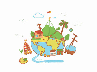 Environmental Tourism: Sustainable Travel Infographic Elements
