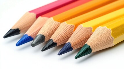 Isolated Carpenter Pencil on White Background. Colorful Construction Tool for Your Crafts and DIY Projects