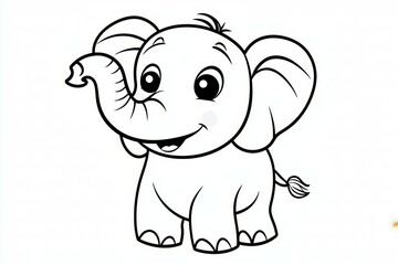 Obraz premium Cute elephant with a big smile on its face