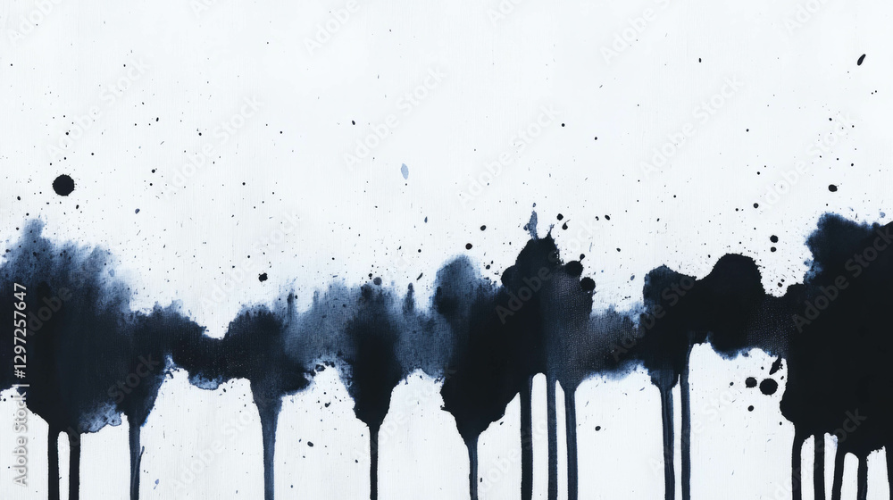 Aufkleber abstract ink blot background with dynamic drips for artistic design