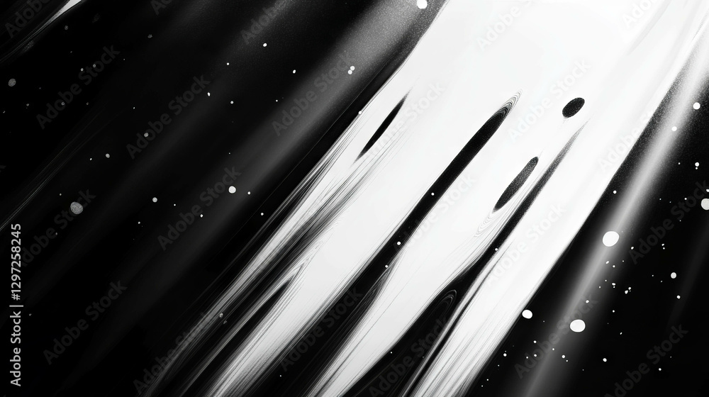 Poster abstract ink blot background with dynamic light rays for modern design