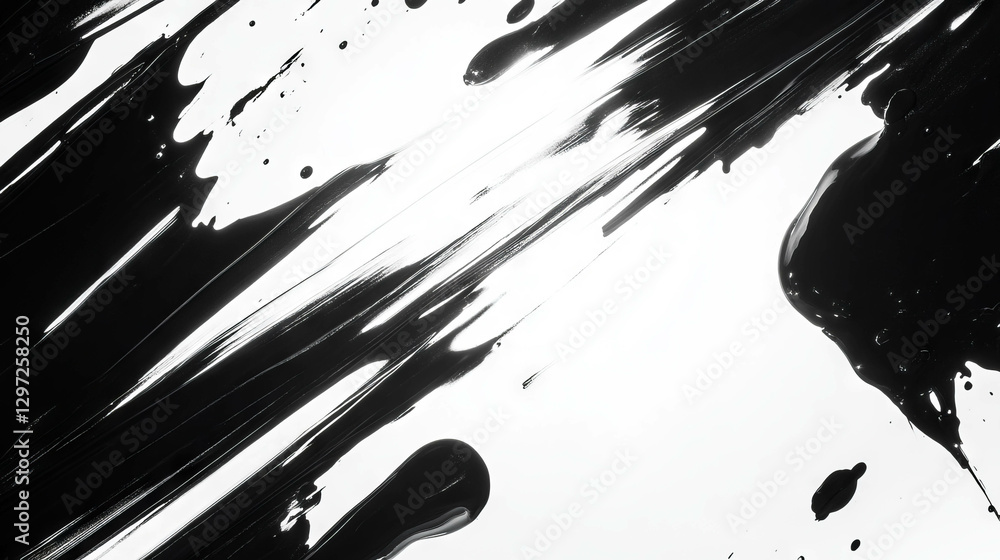 Poster abstract ink blot with dynamic light rays effect for artistic background design