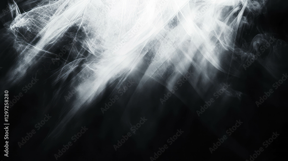 Poster abstract ink blot with light rays effect for creative background design