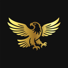 Elegant Golden Eagle Icon