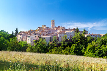 Typical tuscan village: San Casciano dei Bagni in the province of Siena, Tuscany, Italy