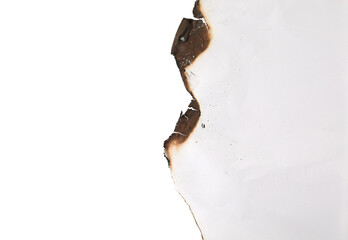 Burnt paper texture and background, clipping path	
