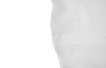 Obraz premium Ripped white paper scrap isolated, clipping path 