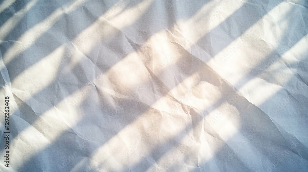 Poster light and shadow patterns on wrinkled paper texture background for artistic design