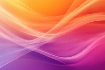 Fototapeta premium Soft Waves of Colorful Light Flowing in Gradients of Orange, Pink, and Purple Tones
