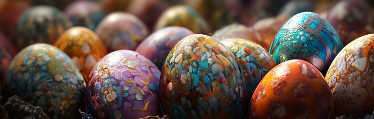 colorfull easter eggs for background