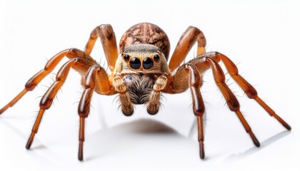 Spider: Detailed Arachnid Isolated on White Background