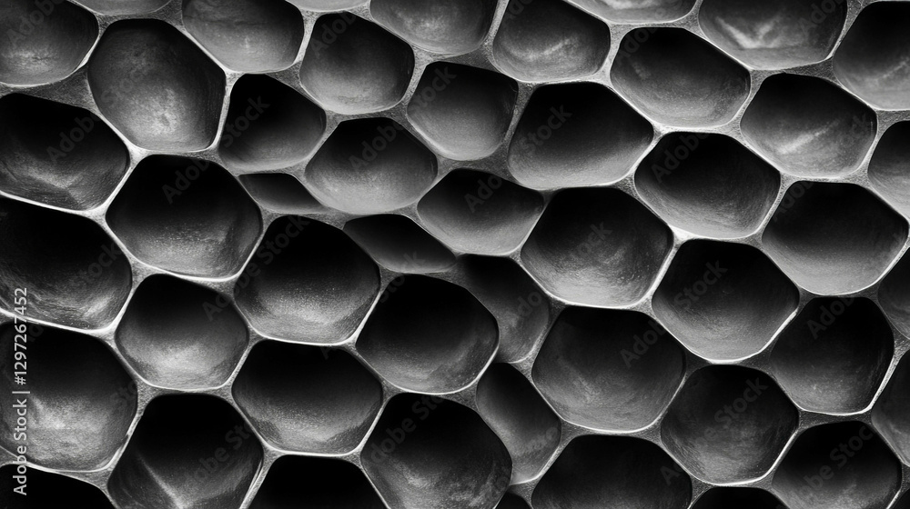 Poster metallic honeycomb structure texture for modern architectural design