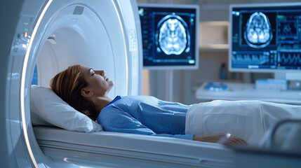 MRI scanner patient procedure in advanced healthcare setting
