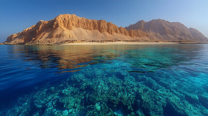 Desert Island Beach, Red Sea Coral Reef, Sunrise