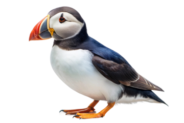 Side profile of a greater flamingo standing elegantly, displaying delicate pink and orange hues. PNG format
