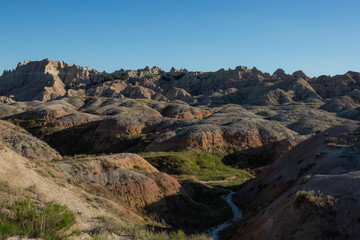 Stretches of the badlands in South Dakota.