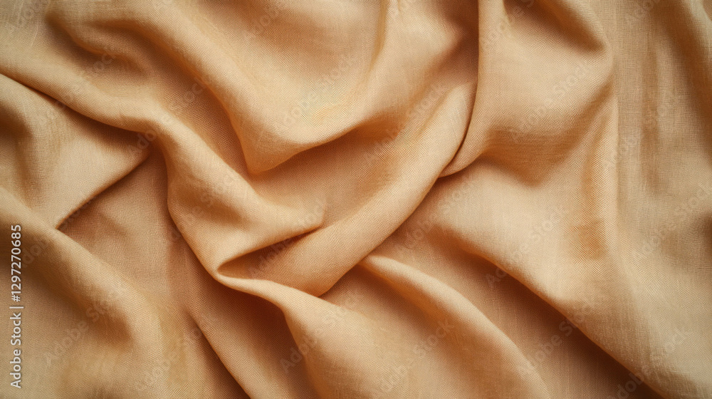 Poster natural linen fabric texture with subtle frayed edge for design backdrop