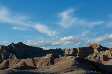 Stretches of the badlands in South Dakota.