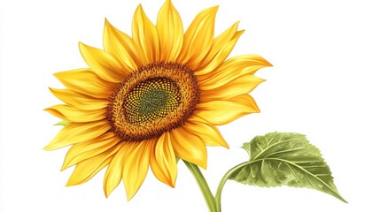 Obraz premium Isolated sunflower illustration, vector format. 
