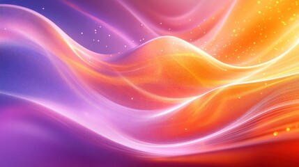 Obraz premium Futuristic abstract background with flowing neon curves, creating a dynamic and immersive space