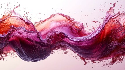 Fluid dynamics of swirling wine captured in mid-air display of artful motion