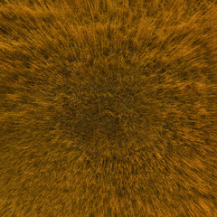 nadir texture and full-frame background of moved dry straw field, directly above view