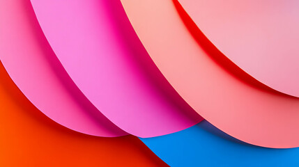 Vibrant paper cutout geometric shapes for creative design backgrounds