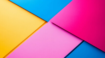 Colorful geometric paper cutout background for creative design projects