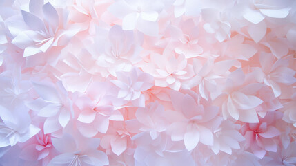 Obraz premium Elegant background of varied paper flowers texture for artistic design