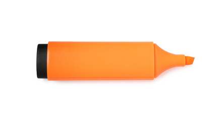 One highlighter isolated on white, top view