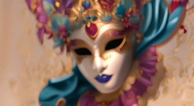 Venetian carnival mask 4K